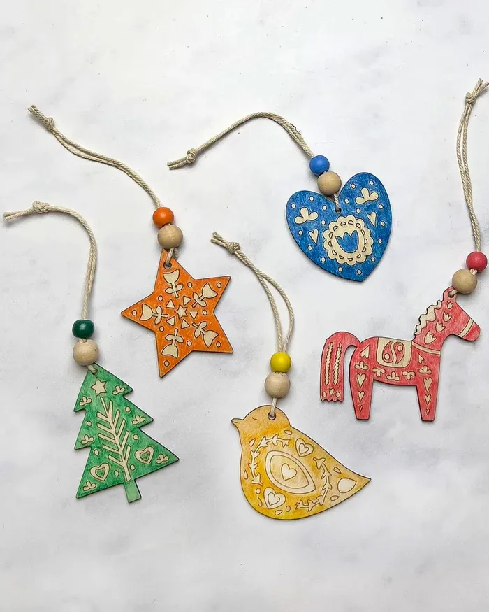 Earrings Cotton Twist Folk Art Holiday Ornament Kit