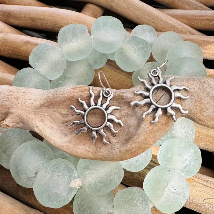 HeidiJHale Designs Sterling Silver Zamak SUN Earrings Earrings