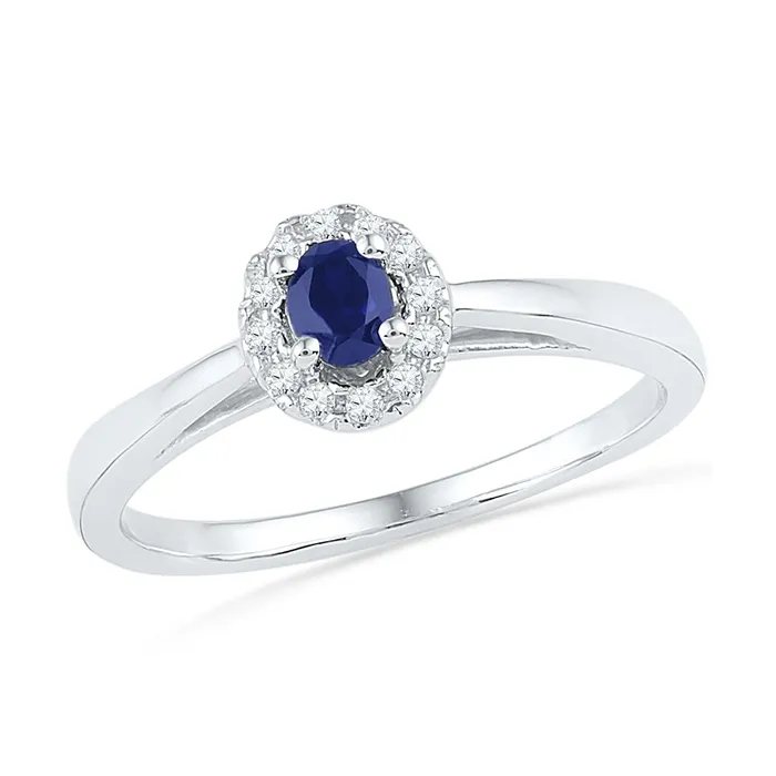 Rings mayamila Sterling Silver Womens Oval LabCreated Blue Sapphire Solitaire Diamond Ring 13 Cttw Rings mayamila Sterling Silver Womens Oval LabCreated Blue Sapphire Solitaire Diamond Ring 13 Cttw