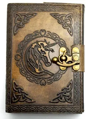 Unicorn Leather Embossed Journal Fantasy Gifts Earrings