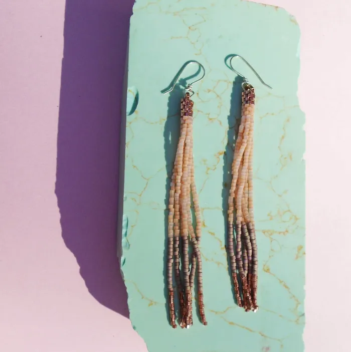 Velvet Earth Tassel Earrings Wild Mint Earrings