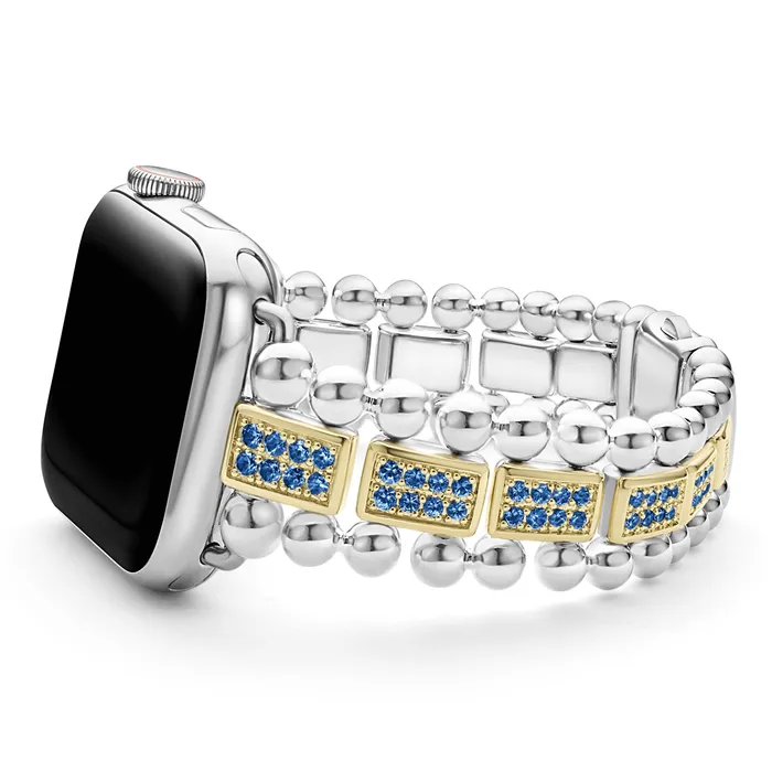 LAGOS Bracelets Smart Caviar 18K Gold and Sterling Silver Blue Sapphire Watch Bracelet3845mm LAGOS Bracelets Smart Caviar 18K Gold and Sterling Silver Blue Sapphire Watch Bracelet3845mm