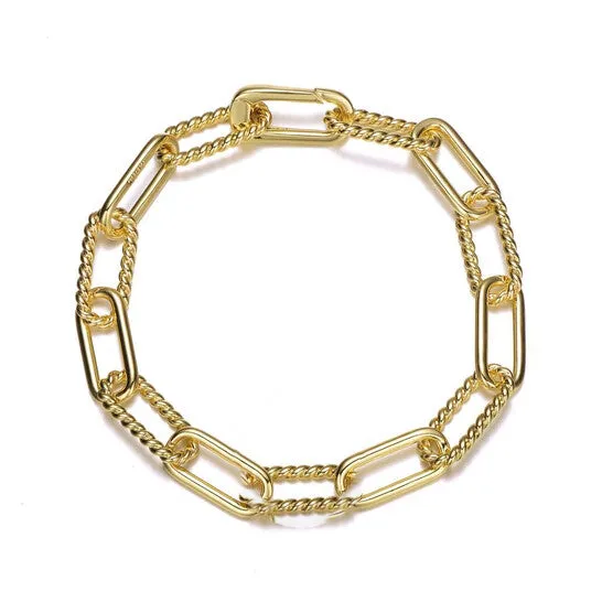 Bracelets Original Rachel Glauber 14K Gold Plated Paperclip Chain Bracelet JMS always Bracelets Original Rachel Glauber 14K Gold Plated Paperclip Chain Bracelet JMS always