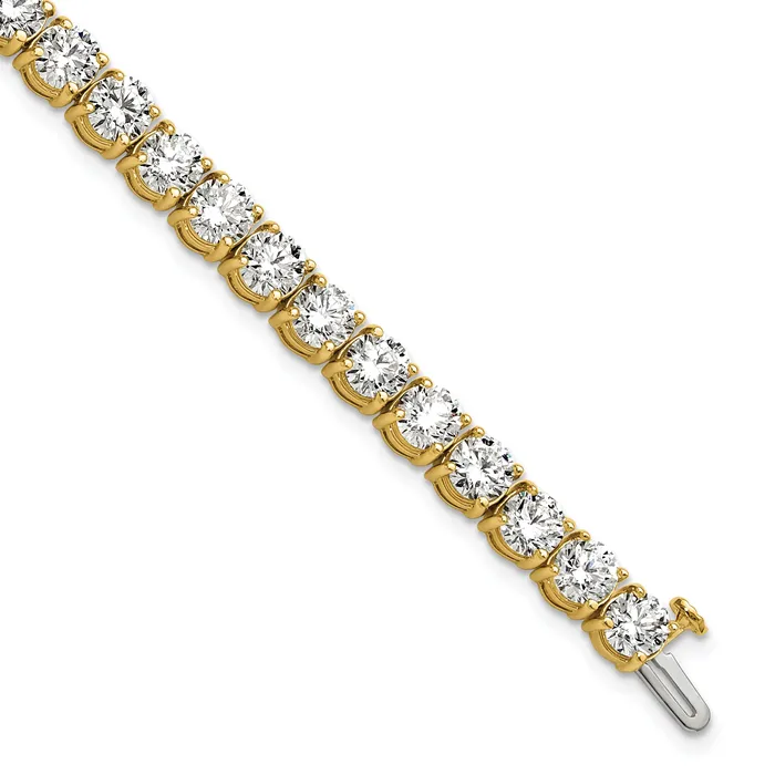 Goldia Bracelets 14k Yellow Gold 16 Ct Lab Grown Diamond VSSI G Tennis Bracelet Goldia Bracelets 14k Yellow Gold 16 Ct Lab Grown Diamond VSSI G Tennis Bracelet