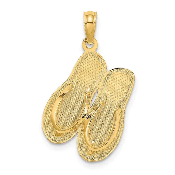 Goldia Charm Necklaces 14k Yellow Gold Large SAINT AUGUSTINE Flipflops Charm Goldia Charm Necklaces 14k Yellow Gold Large SAINT AUGUSTINE Flipflops Charm