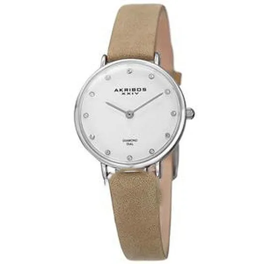 JMS always Watches Original Akribos XXIV Quartz Diamond White Dial Ladies Watch AK882WT JMS always Watches Original Akribos XXIV Quartz Diamond White Dial Ladies Watch AK882WT