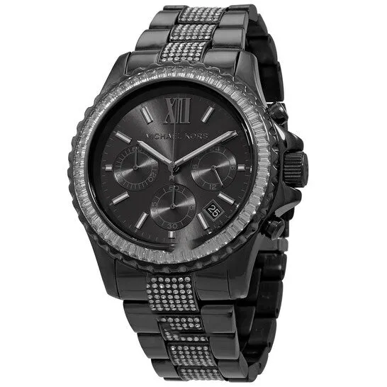 JMS always Watches Original Michael Kors Everest Chronograph Quartz Crystal Black Dial Ladies Watch MK6974 JMS always Watches Original Michael Kors Everest Chronograph Quartz Crystal Black Dial Ladies Watch MK6974