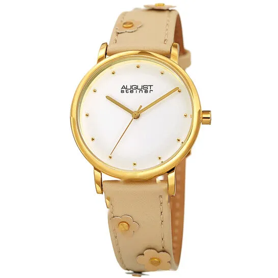 Original August Steiner Quartz White Dial Ladies Watch AS8260TN JMS always Watches Original August Steiner Quartz White Dial Ladies Watch AS8260TN JMS always Watches
