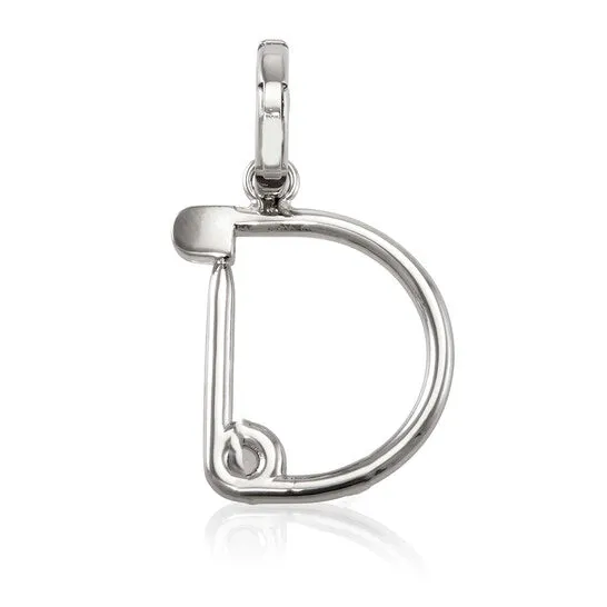Original Burberry Kilt Pin d Alphabet Charm In Metallic JMS always Charm Necklaces Original Burberry Kilt Pin d Alphabet Charm In Metallic JMS always Charm Necklaces