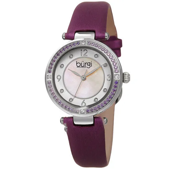 Watches JMS always Original Burgi Quartz White Dial Purple Satin Ladies Watch BUR251PU Watches JMS always Original Burgi Quartz White Dial Purple Satin Ladies Watch BUR251PU