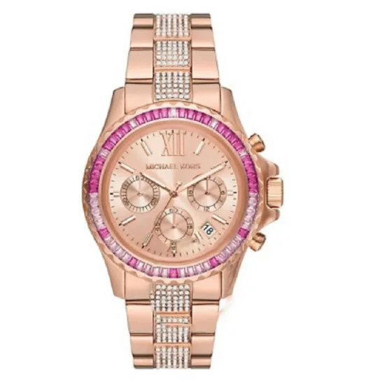 Watches Original Michael Kors Chronograph Quartz Crystal Rose Gold Dial Ladies Watch MK7211 JMS always Watches Original Michael Kors Chronograph Quartz Crystal Rose Gold Dial Ladies Watch MK7211 JMS always